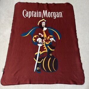 Captain Morgan Rum Microfiber Fleece Blanket Gift Throw 50" X 60" Merch Rare Fit